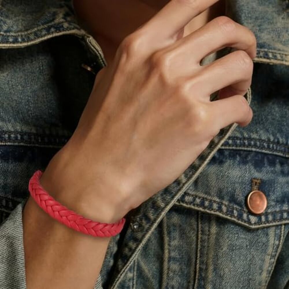Adjustable Braided Leather Bracelet Minimal Classic Mens Jewelry Wristband - Picture 5 of 7